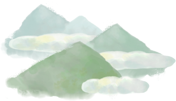 雲海の山